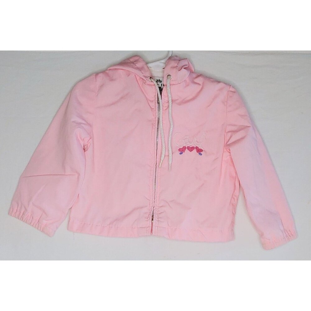 VTG Windy Trail Pink Lightweight Outdoor Hood Jacket w/ Zipper - 2T Girls